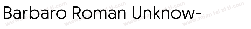 Barbaro Roman Unknow字体转换